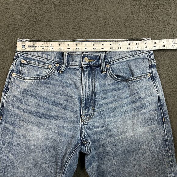 J Crew Jeans Mens 31x32 Blue Athletic Slim Fit Light Wash Stretch Denim Casual - Picture 8 of 13